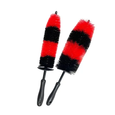 Long Handle Wheel Cleaning Brush With Dust Cover No Shed Deep Gap Rim Detailing Brush Safe for All Wheel Finishes