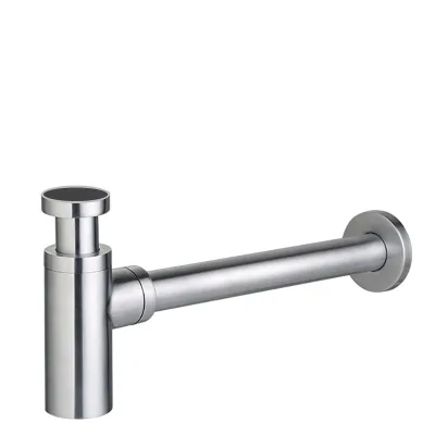 Brass Brushed Chrome Bottle Trap Waste Pop up Waste Round Siphon