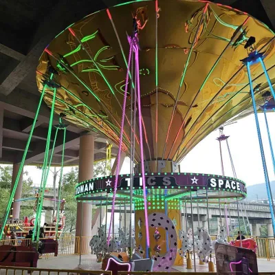 Hot Sale Luxury Golden Horse Swing Ride Romantic Theme Amusement Park Equipment