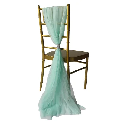 6 Pcs 1pcs Tulle Chair Sash for Outdoor Wedding for Chivari Chair,chateau Chair Wedding Decoration