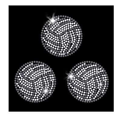 Custom Set of 3 Volleyball Balls Sparkly Small Bling Iron-on Clear Rhinestone Transfer