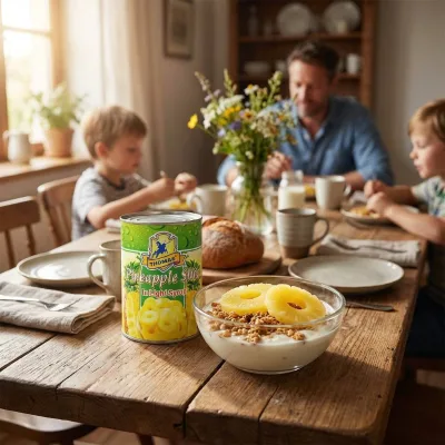 Non-GMO Fresh Pineapple Raw Material No Artificial Additives Non GMO Natural Tropical Canned Pineapple Rings