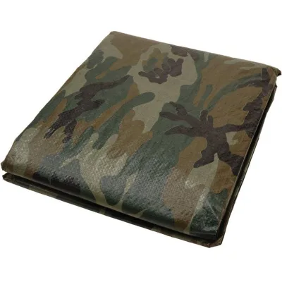 Camouflage Bale Packing Korea PE Tarpaulin Poly Tarps for Lumber Covers Construction