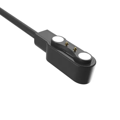 Factory Wholesale LUONENG KW30 Smart Watch Charger USB 2.0 Magnetic Pogo Pin 2 Charging Cable Cord PVC TPE Jacket Pure Copper