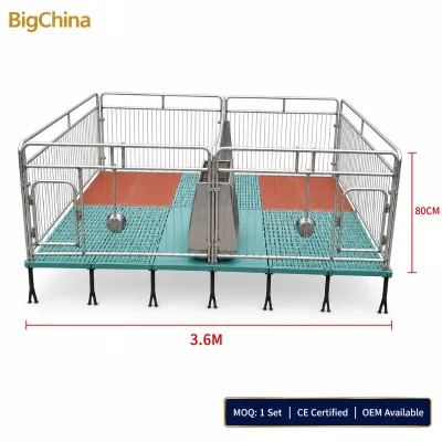 Factory Direct Piglet Nursery Pen Galvanized Steel Adjustable Divider BMC Slatted Board Weaning Crate OEM Custom Size MOQ 1 Set