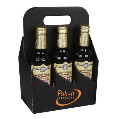 Custom LOGO Carton Cardboard Beer Bottle Carrier Box Six Pack Beer Box Beer Packaging Box