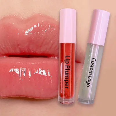 New pink Lip Oil Vegan Lip Plumping Gloss Lip Plumper with Custom logo
