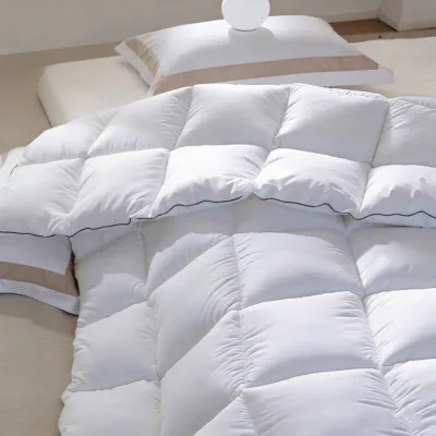 Hot Sale Goose Down Filling Eco-Friendly Vintage Style Comforter Insert Breathable Home Hotel Cotton Bedding Set Duvet Insert