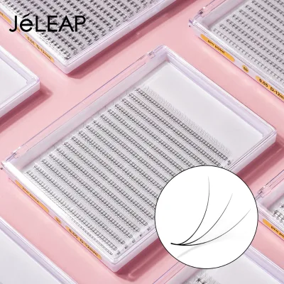 Jeleap 3d 16 Lines Pointy Base Premade Eyelash Extension Korean Black Pre Made Fans Volume Fan Eyelash Extension
