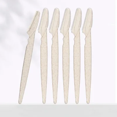 Wheat Straw Eyebrow Razor Set Women Shaving Razor Eyebrow Trimmer Eco-friendly Facial Razor
