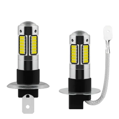 H1 H3 Canbus LED Bulb 10W 4014 LED White Headlights Fog Light Bulb Lamp 30SMD 6000K Running Light Motorcycle Lamp for Car
