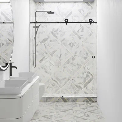 Standard Frameless Shower Door Sizes Bathroom Cubicle Glass Panels