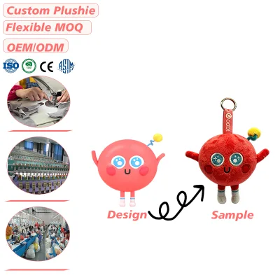 CE ASTM Low Moq Custom Plushie Manufacturer Dolls Cute Soft Custom Made Stuffed Animal Pillows Keychains Custom Plush Toy