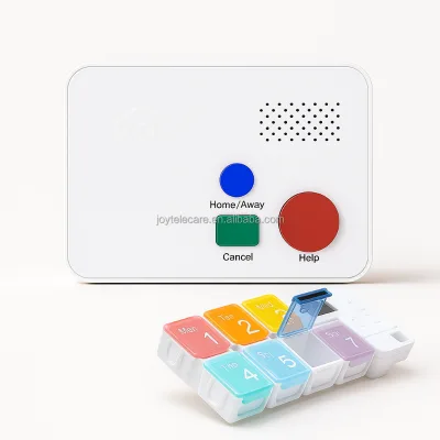 Joy Smart 4G LTE Enabled Electronic Pill Organizer Automatic Help Dialing Timer Alarm 7-Day Weekly Large Capacity Health