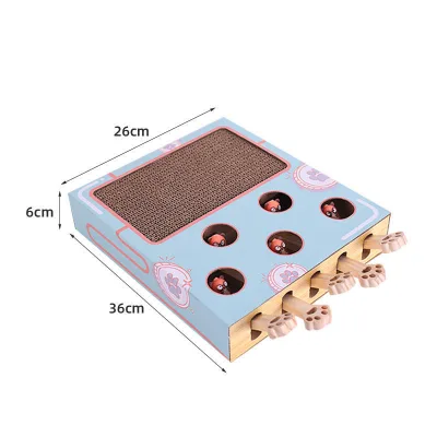 New Arrival Interactive Unique Design Whac-A-Mole Cat Cat Scratch Board Grinding Claws Developing Intelligence Cat Toy