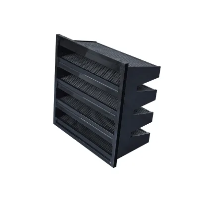 Activated Carbon Particle High-Flow Filter Net WV Type Combined Multi-Plastic Frame Semi-High Efficiency Factory Air Filter Dust