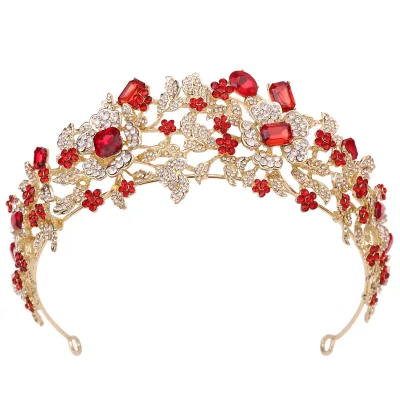 New Arrival Rhinestone Flower Crown High Quality Bridal Hair Accessories Crystal Wedding Tiara Crown for Woman