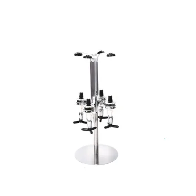 4 Heads Rotating Pour Rack Wine and Beer Beverage Dispenser Set