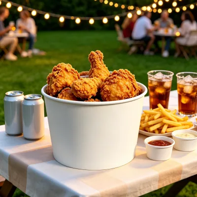 Stackable Empty Fried Chicken Paper Buckets for Wholesale Food Packaging Suppliers