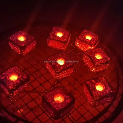 Shisha Bamboo Charcoal Machine-Made Coconut Shell Tablets in Hexagon Pattern