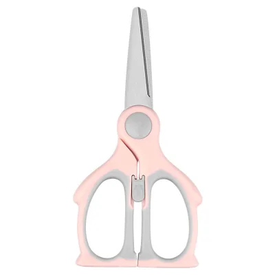 Household Stainless Steel Scissors Penguin Baby Food Scissors Portable Children's Food Scissors