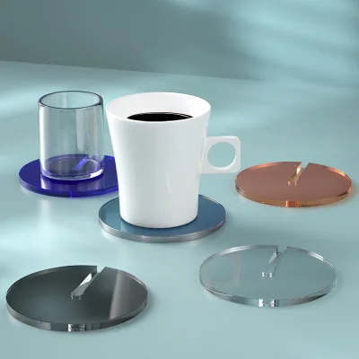 Customized acrylic transparent quicksand coasters in the style of cartoon and anime characters