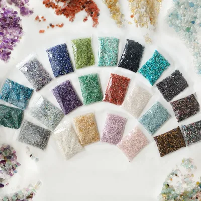 Wholesale Price Natural Crystal Gravel Clear Quartz Crystal Crafts Rose Quartz Gravel Chips for Decoration