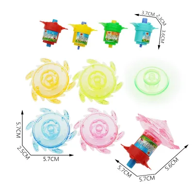 Wholesale Small Gyroscope Kids Unisex Spinning Top Toy Plastic Creative Press Ejection UFO Spinning Top for Novelty Toys Retail