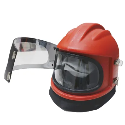 Fully Enclosed Steel Shot Sandblasting Helmet with Wide Field of Vision, Removable Strip Design, Preventing Dust Splashing