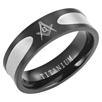 2024 masonic rings for women high polished titanium freemason symbol masonic unisex wedding band ring