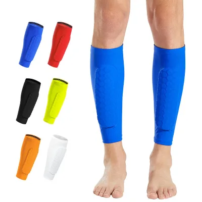 Soccer Shin Guards Shin Pads for Adult Calf Compression Sleeve with Honeycomb Pad,Support for Shin Guard for protection