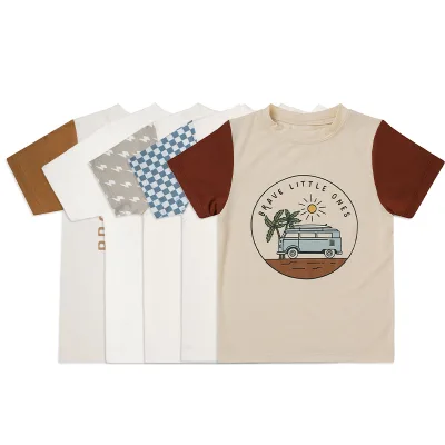 Bamboo Kids t Shirt Boys Custom Kids Tops   Printed Eco Friendly Children Clothes Boy Kids Tshirt Bamboo Tshirts