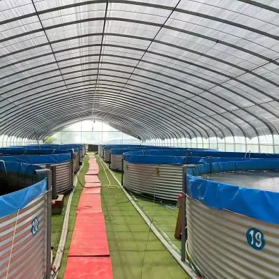 Industrial PVC tarpaulin round breeding tank/ indoor aquaculture system/ fish pond/ tilapia pond for fish farm