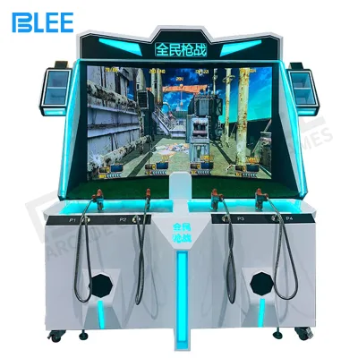 BLEE Factory 4 Player 9D Virtual Reality Gun Shooting Game Simulator 65 LCD Shooting Game Machine