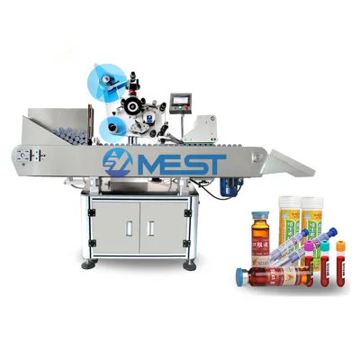 Automatic Small Bottle Round Tube Eyebrow Pencil Lipstick Tube Slogan Round Labeling Machine Stick Paper Label 10-130mm