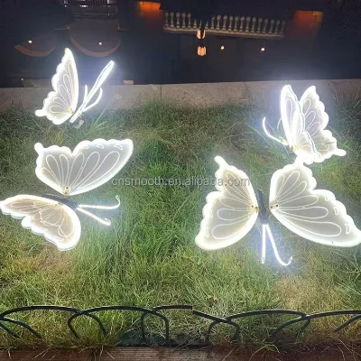SMOOTH Hot Sale Led Butterflies Wall Mounted Butterfly With Light and Movement