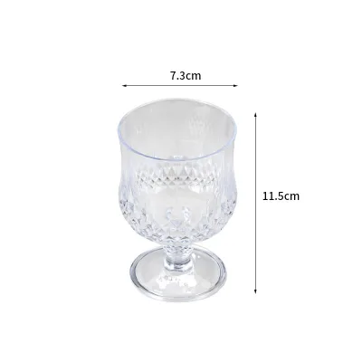 Pink and Blue Transparent Stemless Plastic Wine Glasses, Reusable Water Glasses, Whiskey Glasses, Plastic