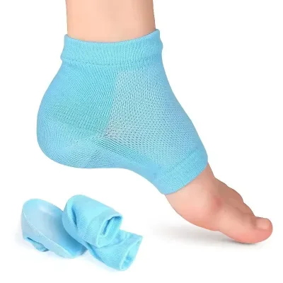 Melenlt Heightening Wedge Insole Socks Invisible Silicone Height Increase Insole Socks Heel Pad Insert for Pain Relive