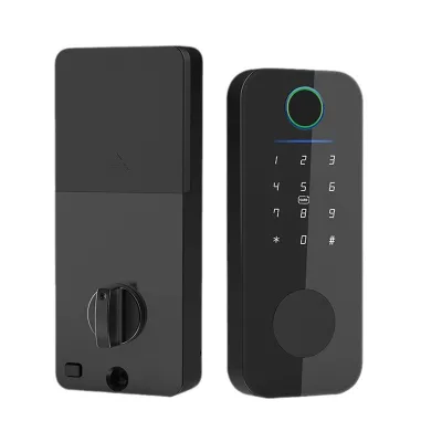 All-In-One Wooden Door Smart Lock Version Fixed for Bluetooth WIFI Fingerprint Password Magnetic Card Graffiti Single Tongue