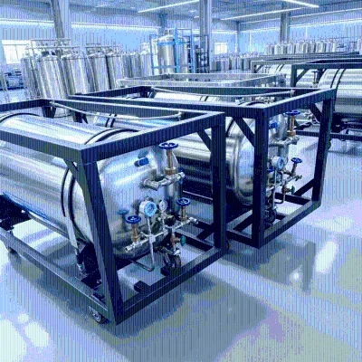 Research Grade Cold Liquid Storage Vessel Vertical 80L Liquid Carbon Dioxide Industrial Pressure Tanks for Biological Storage