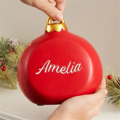 Wavy Name Personalized Christmas Light up Resin Table Top Ornament