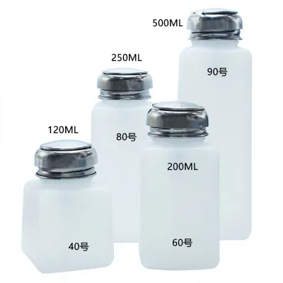 500mL Plastic Squeeze-Action Alcohol Bottle with Measured-Dispense & Press-Action Dispenser for Circuit-Board Cleaning