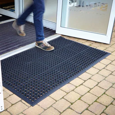 Anti Slip Drainage Welcome Outdoor Ring Hole Rubber Mats