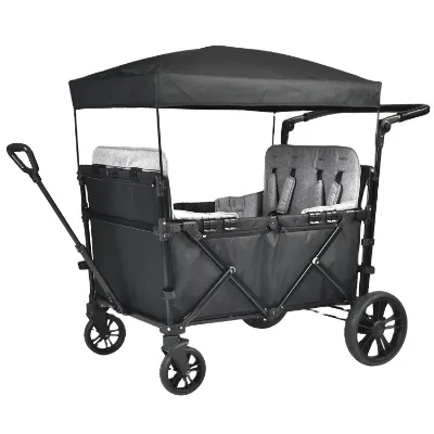 Kids Wagon Folding Baby Stroller Baby Travel Stroller Tent Camping With Big Wheels New Design Canopy Collapsible Wago