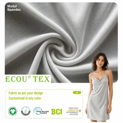 Modal Cotton Blend Spandex Eco-Friendly Organic Bedding Home Textile Fabric Smooth Hand Feel Customizable Bulk