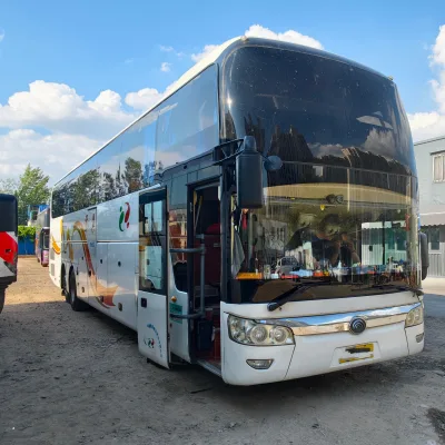 56 Seats Coach Bus Long Distance Passenger Transportation Africa Steering RHD Double Axle Made in China