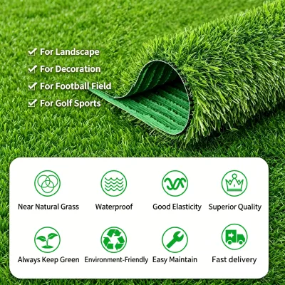 Ready to Ship Shock Artificial Grass Sample Customized Wear Resistant Durable Eco-Friendly Light Green Easy Installation