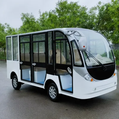 China Factory High Performance 72V 5kw Electric Enclosed Sightseeing Tour Bus 8 Passenger CE Certified Sightseeing Car