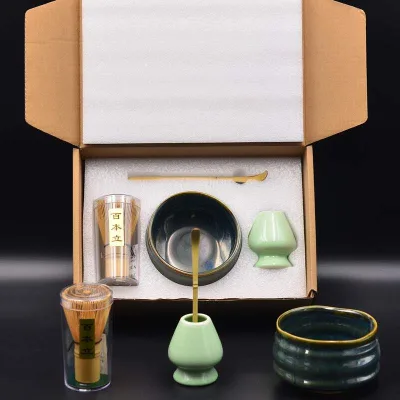 New Style Matcha Tools Gift Set Matcha Whisk Bamboo Chasen Matcha Box Set