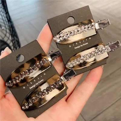 Korean Acetate Hairpin with Side Bangs with Broken Hair a Line Drill a Pair Hairpin for Woman Popular
